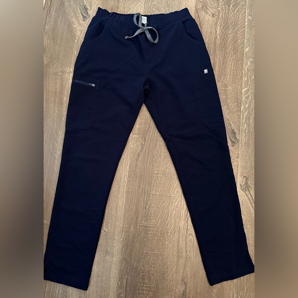 FIGS Yola Skinny Scrub Pants - Small Navy